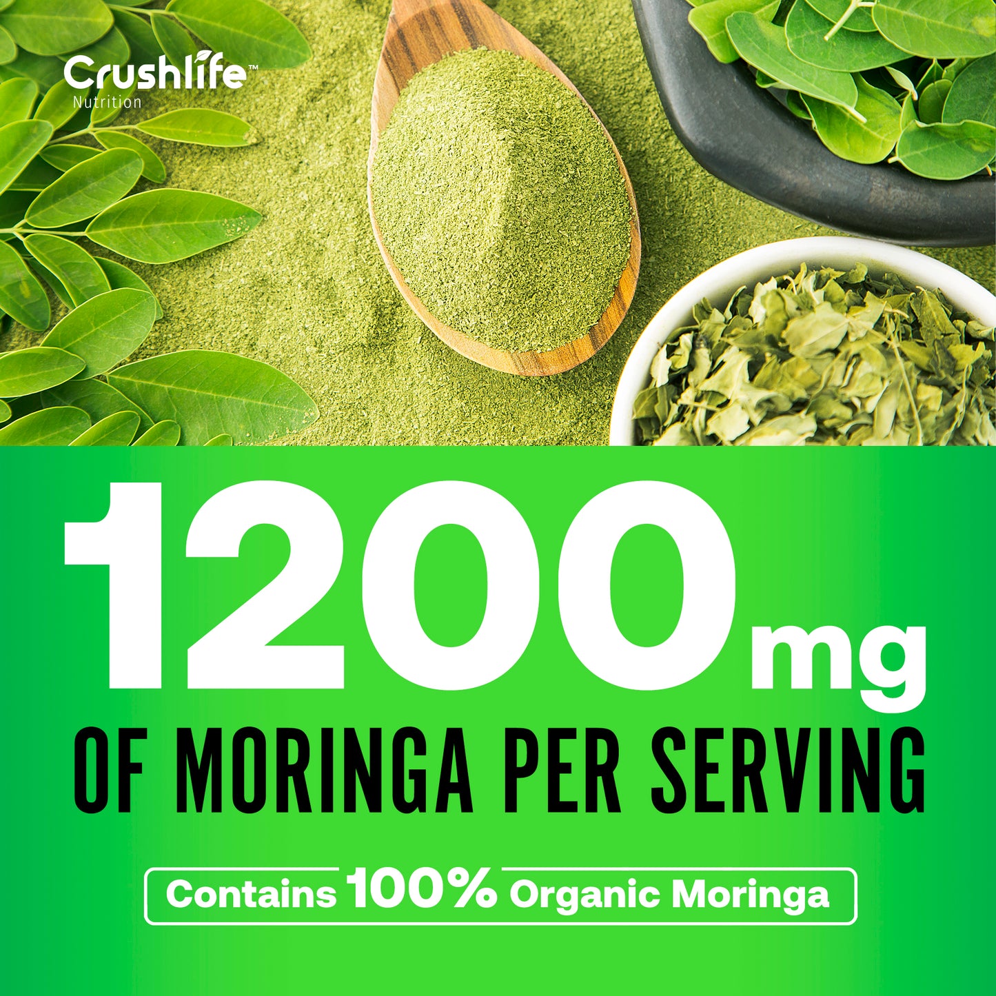 Organic Moringa Leaf – 120 Capsules