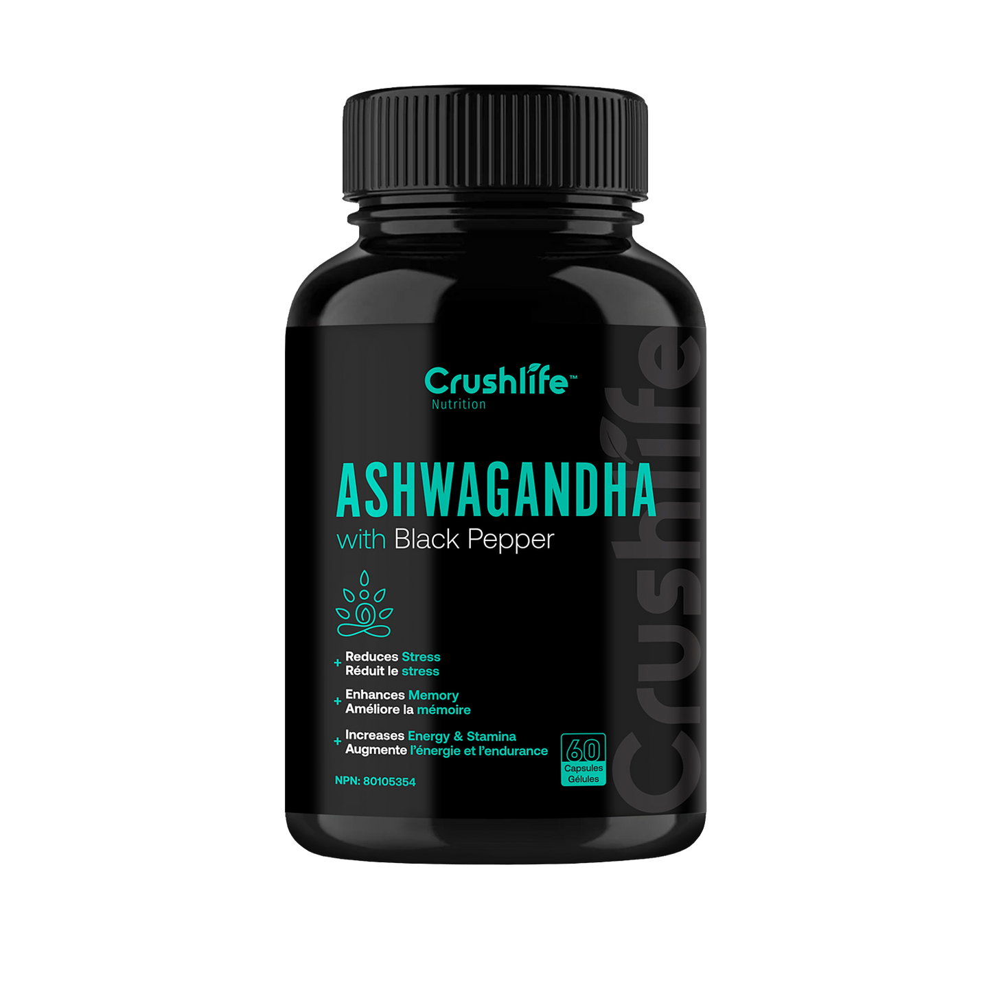 Organic Ashwagandha with Black Pepper - 60 Capsules